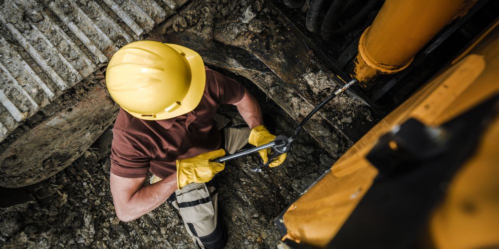 Lubricating Excavator